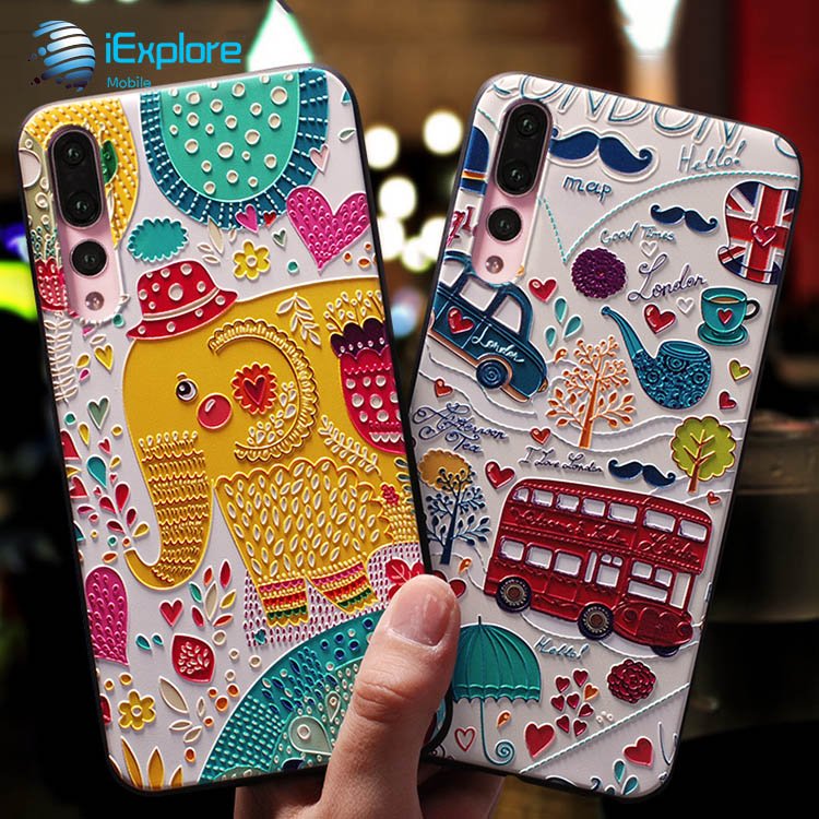 IExplore Manufacturer Light Soft TPU 3D Embossment Custom Printing Cartoon Girls Phone case for iPhone 14 Pro Max Huawei P50 Pro