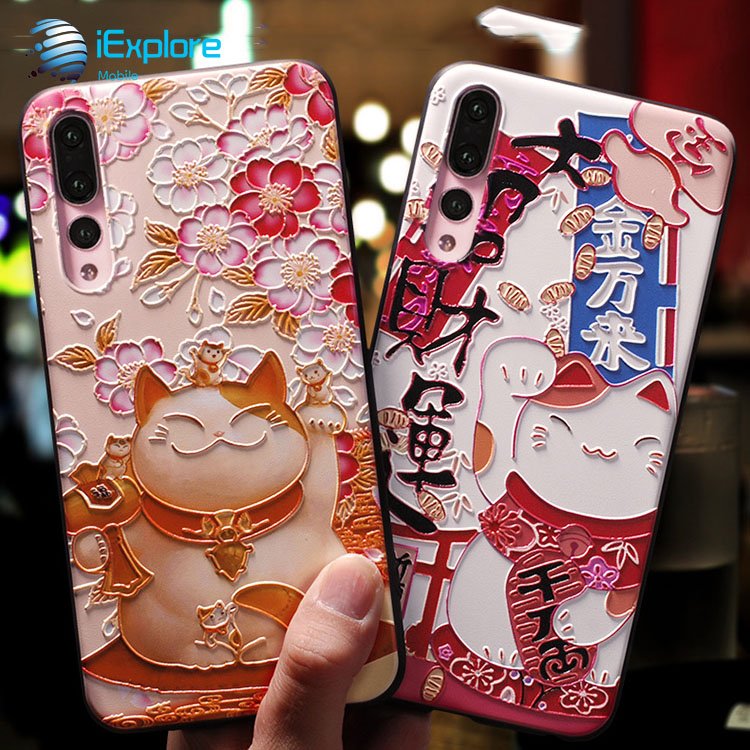 IExplore Manufacturer Light Soft TPU 3D Embossment Custom Printing Cartoon Girls Phone case for iPhone 14 Pro Max Huawei P50 Pro