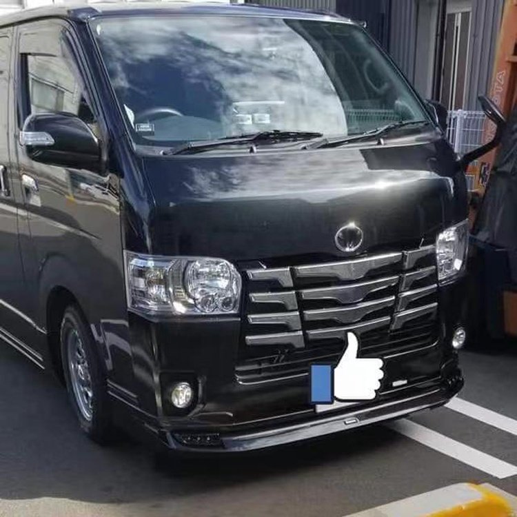 Hiace Auto Parts Rowen Chrome Grille for Hiace Quantum KDH200 2014-2018 Front Bumper Grille Body Kit Car Accessories