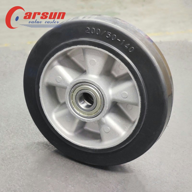 200MM Rubber Wheels 8inch Aluminum Core Rubber Wheels