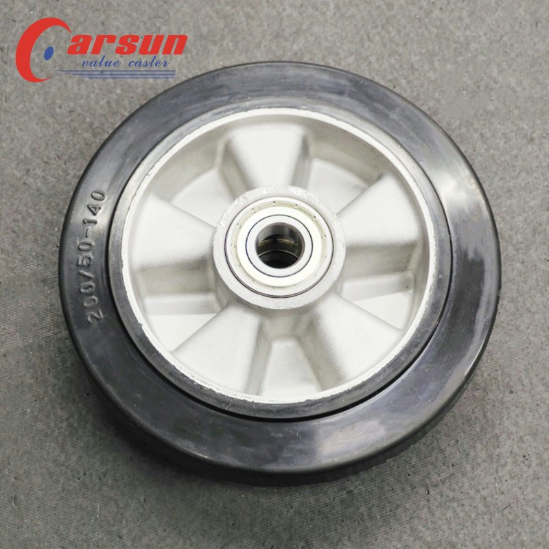 200MM Rubber Wheels 8inch Aluminum Core Rubber Wheels