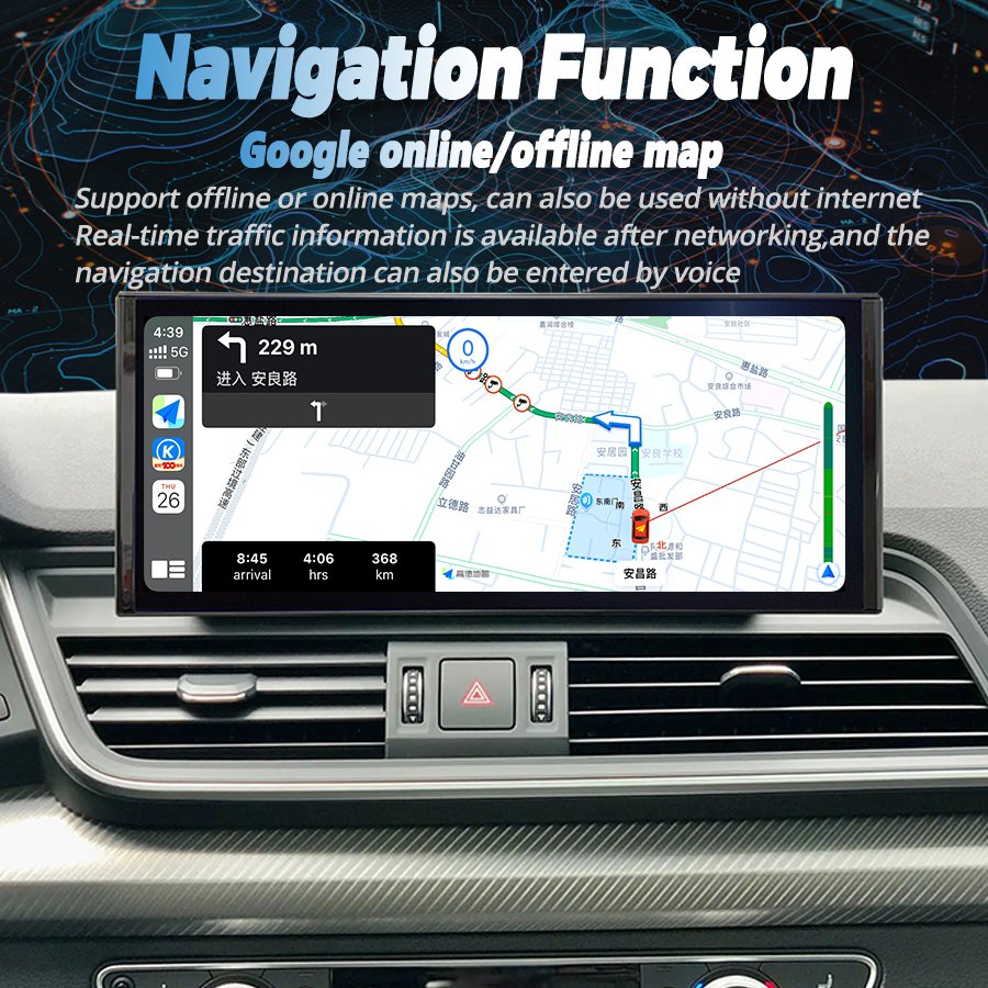 1920*720 IPS Screen Car RADIO Android Autor Adio for Audi Q5 2018 2019 A4 GPS Navigation Multimedia Video Player 4G LTE Stereo