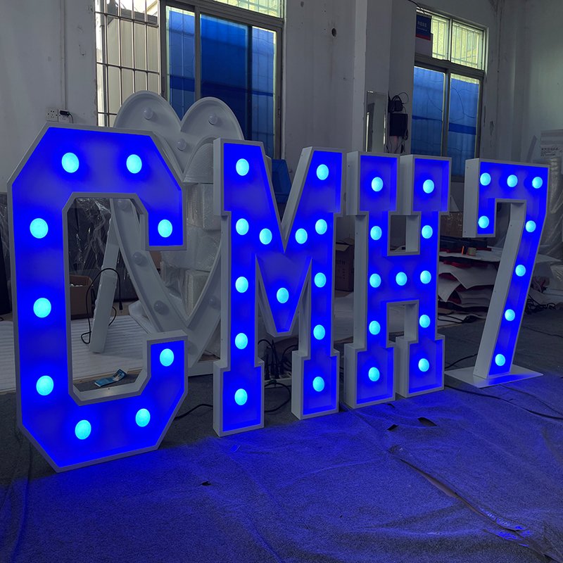 Wedding Props Decoration Color Light Bulb Subtitle Letters 3ft4ftled Large Numbers Huge Bright Letters Led Subtitle Letters love