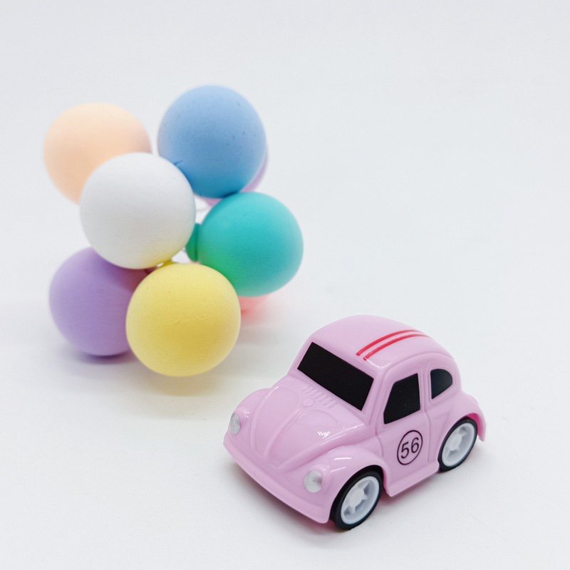 Miniature Toy Car Children's Educational Pullback Cartoon School Bus Model Toy Plastic Miniature Car Vehicle