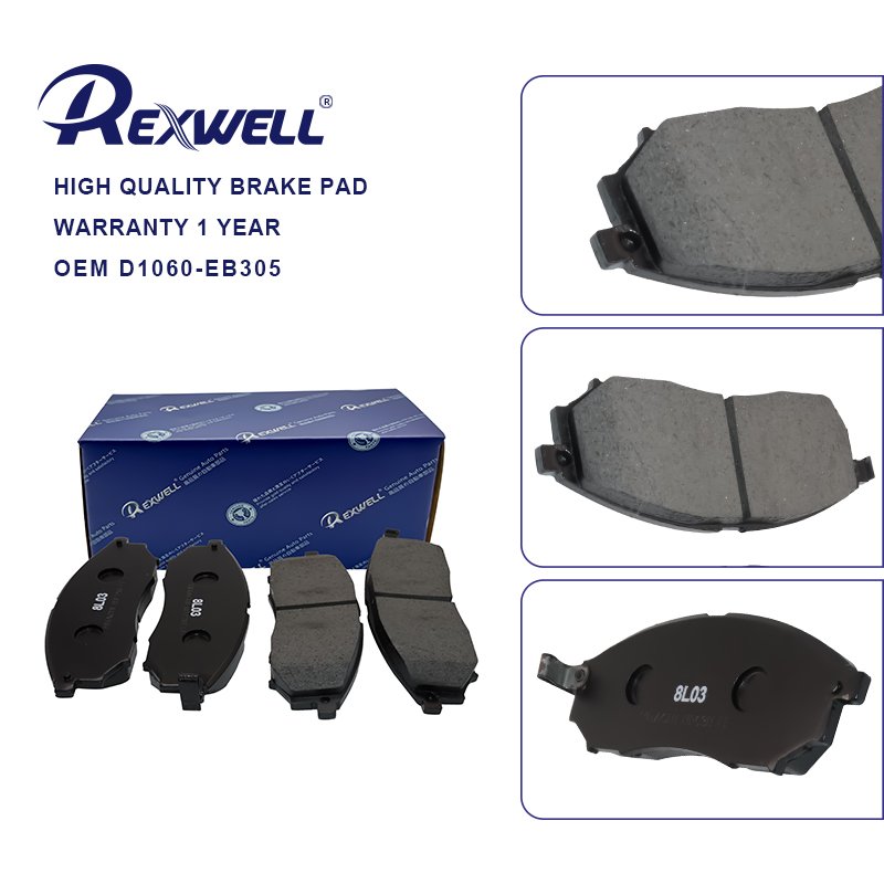 Car Spare Parts Ceramic Semi-Metal Front Disc Brake Pads Set 41060-EB325 D1060-EB305 for INFINITI NISSAN NAVARA NP300 D40 2005-
