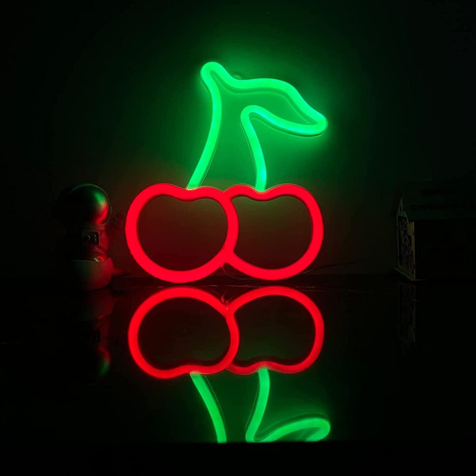 Cherry Neon Light Aesthetic Room Decor LED Light Fruit Neon Lamp Fruit Night Light for Bedroom Bar Hotel Party