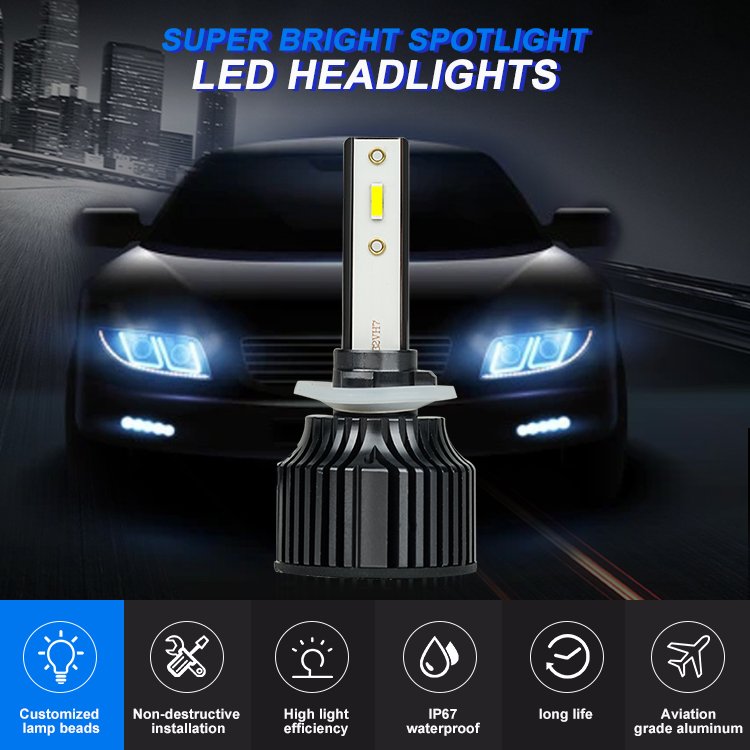 Good Quality 12V 50W 880 881 H27 Led Car Headlamp Bulb 6000K 5000LM HB3 HB4 LED Headlights Fog Light