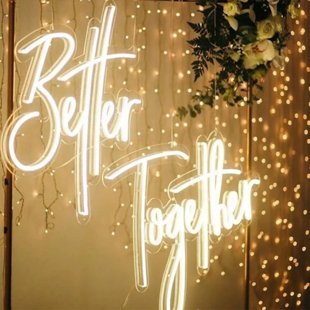 Wedding Neon Sign Light Party Wall Decoration Better Together Led Light up Sign Wedding 15 Event Decoration Shop Decoration 110