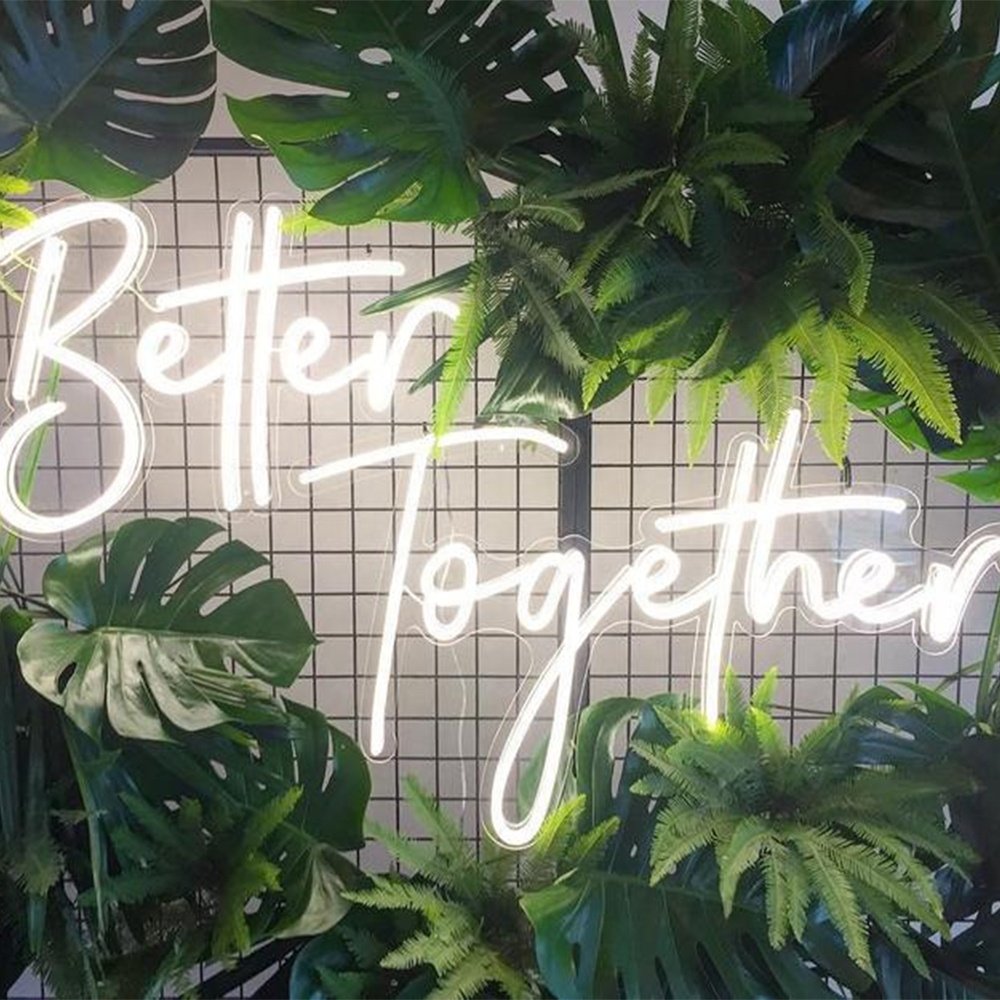 Wedding Neon Sign Light Party Wall Decoration Better Together Led Light up Sign Wedding 15 Event Decoration Shop Decoration 110