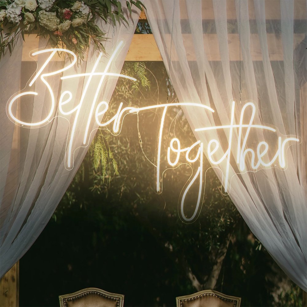 Wedding Neon Sign Light Party Wall Decoration Better Together Led Light up Sign Wedding 15 Event Decoration Shop Decoration 110