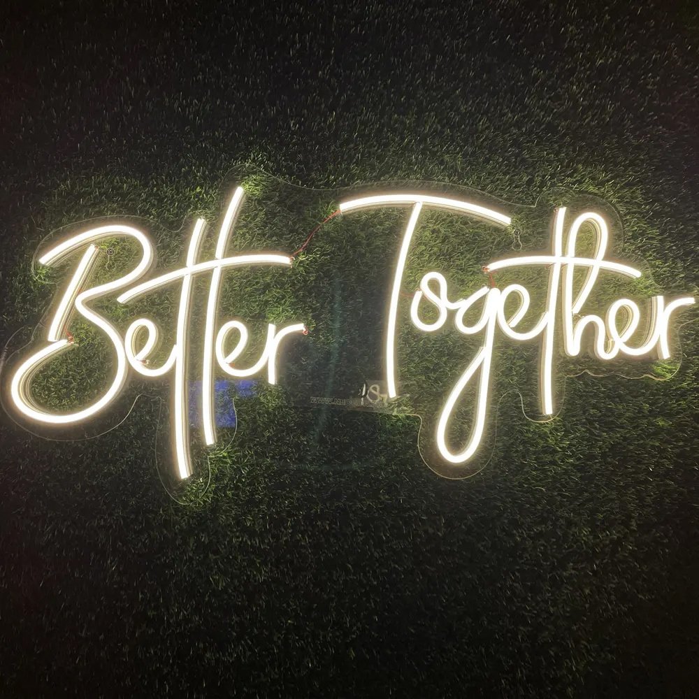Wedding Neon Sign Light Party Wall Decoration Better Together Led Light up Sign Wedding 15 Event Decoration Shop Decoration 110