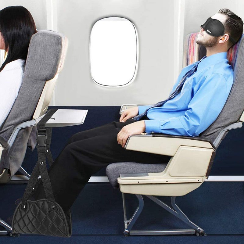 High Quality Airplane Footrest Airplane Travel Accessories Portable Travel Foot Hammock for Flight Bus Train Office Home