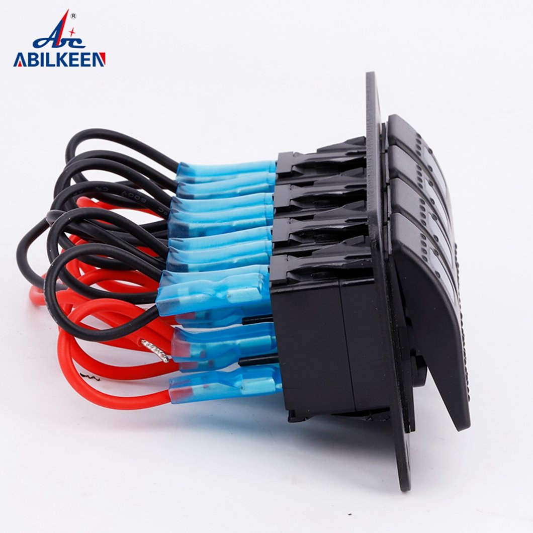4Gang 12V Led Light Switch Panel for Modified Boat RV