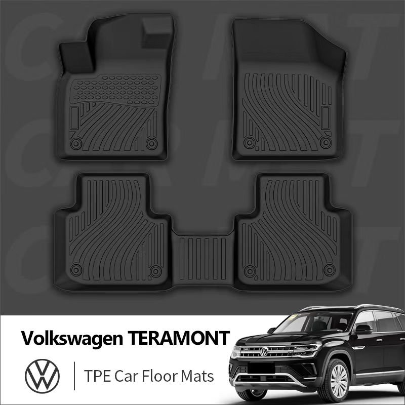 Luxury Car Floor Mats PVC and Plastic Foot Mats with Aluminium Rear Design Model TT Car Carpet Interior Accessory