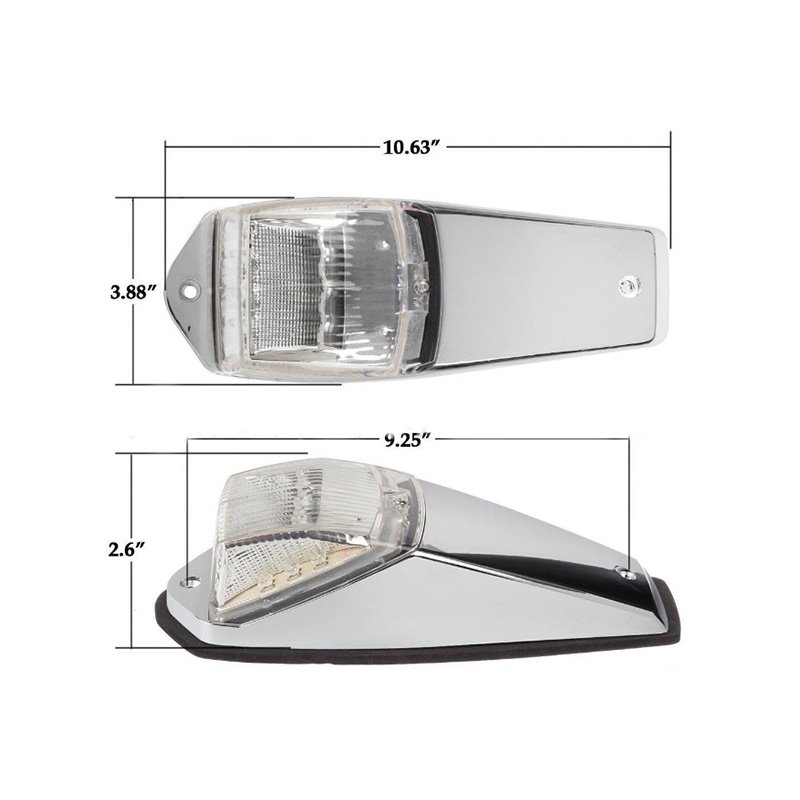 LED Dome Lights for Truck Trailer Lorry Cab Roof Marker Light Bus Car 12V 24V Top Fog Lamps White Amber