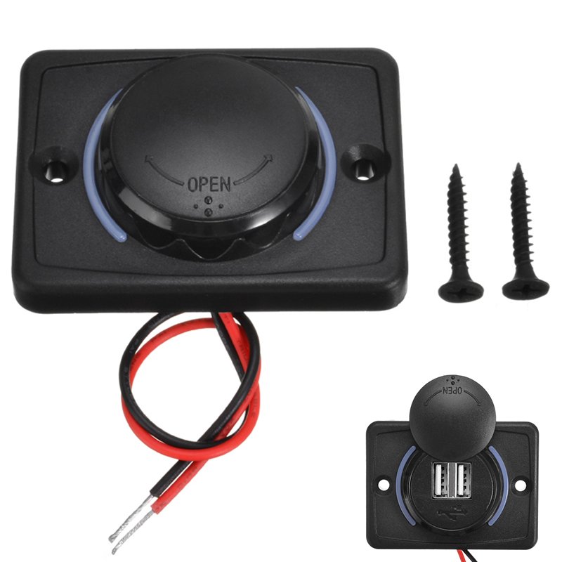 Marine 12v -24v Bus USB Charger 3.1A Socket Outlet with LED Waterproof