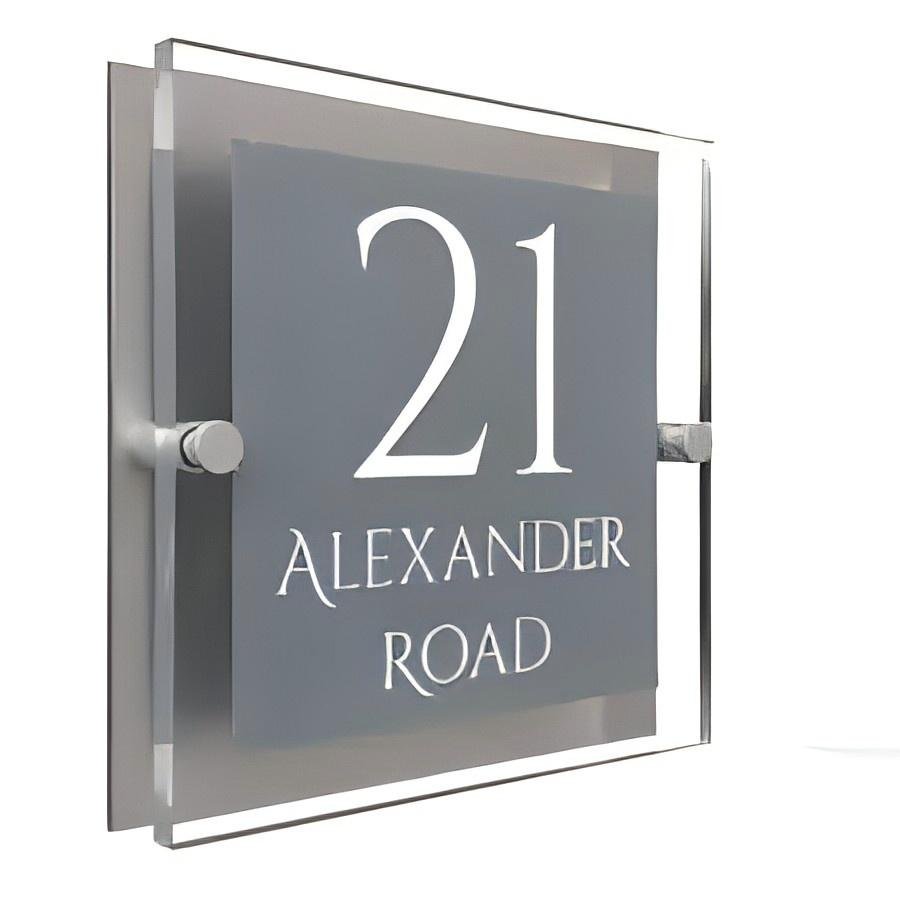 Custom Stainless Steel Apartment Door Sign Light LED Panel Hotel Room Number Sign Acrylic Sign Building Wall Letter Signage