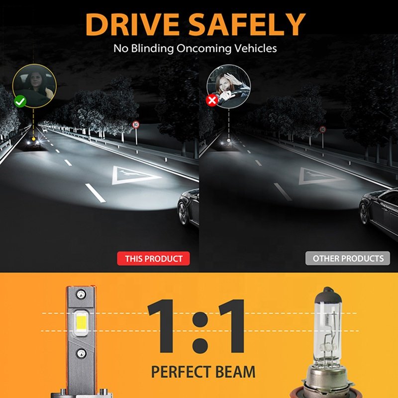 12V 24V H1 H7 H11 130w Led Car Headlight Kit 13000LM 6000k Car Light Bulb 9012 Led Auto Headlamp
