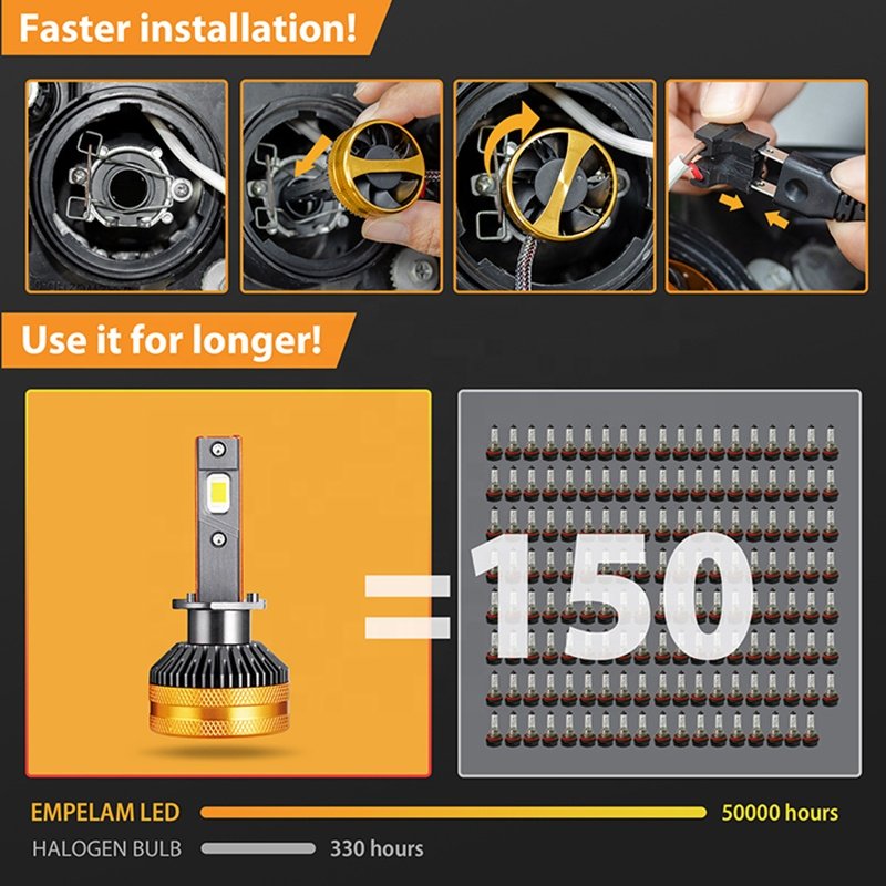 12V 24V H1 H7 H11 130w Led Car Headlight Kit 13000LM 6000k Car Light Bulb 9012 Led Auto Headlamp