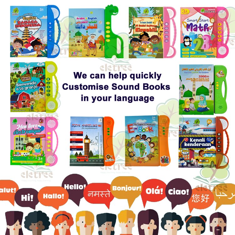 Kids My Unforgettable Stories and Fables Learning Spanish Animal Electronic Sound Pad Touch Finger Rechargeable Sound Book