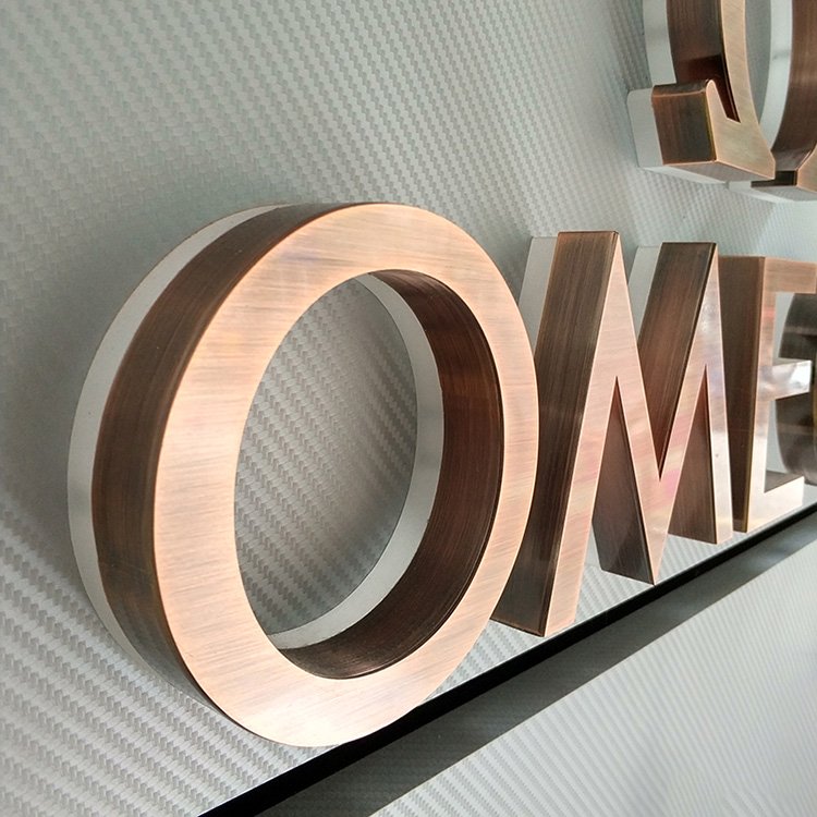 Custom 3D Seiko Backlit LED Stainless Steel Channel Letter Sign Electronic Storefront Logo for Outdoor Use