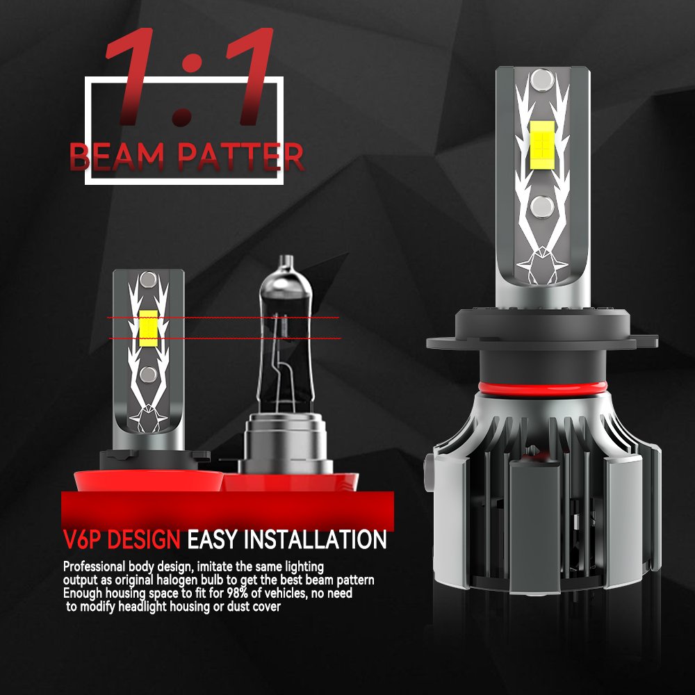 Super Bright 80W Vehicle Lamp 360 Luces Led H4 H7 H11 9005 9006 Canbus Auto H4 Led Headlight Bulb Car Led Lights