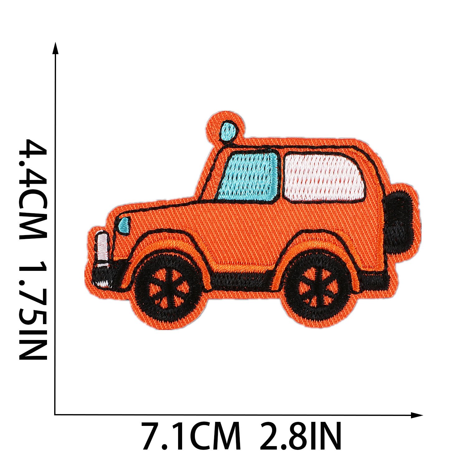 Wholesale Small Embroidery Patch Iron on Bus Car Hat Backpack Embroidered Patch for Hat Clothing Kids
