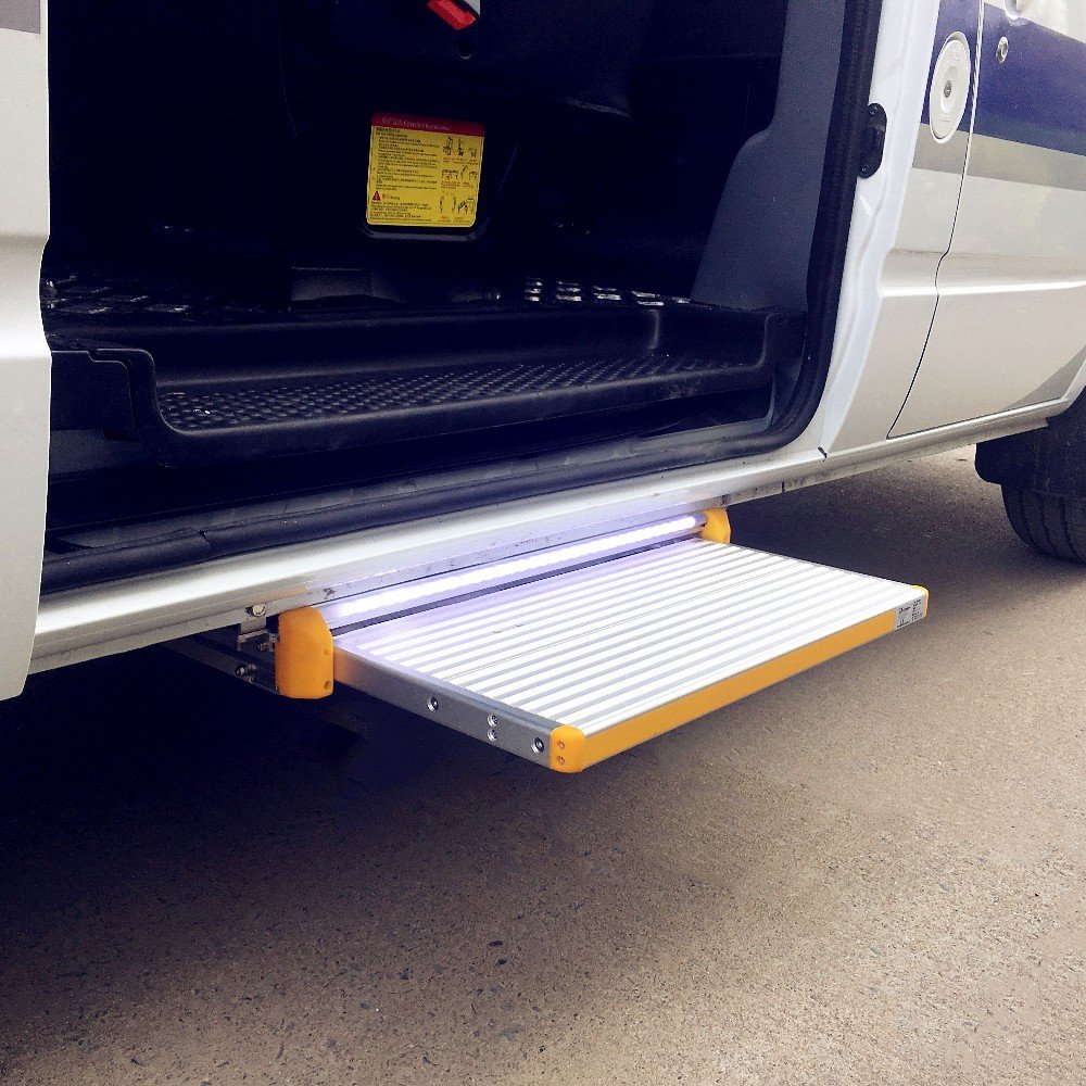 Electric Automatic Van Sliding Step RV Caravan Camper Door Slide Footboard Step for Trailer Motorhome 250kg Capacity 12V Motor