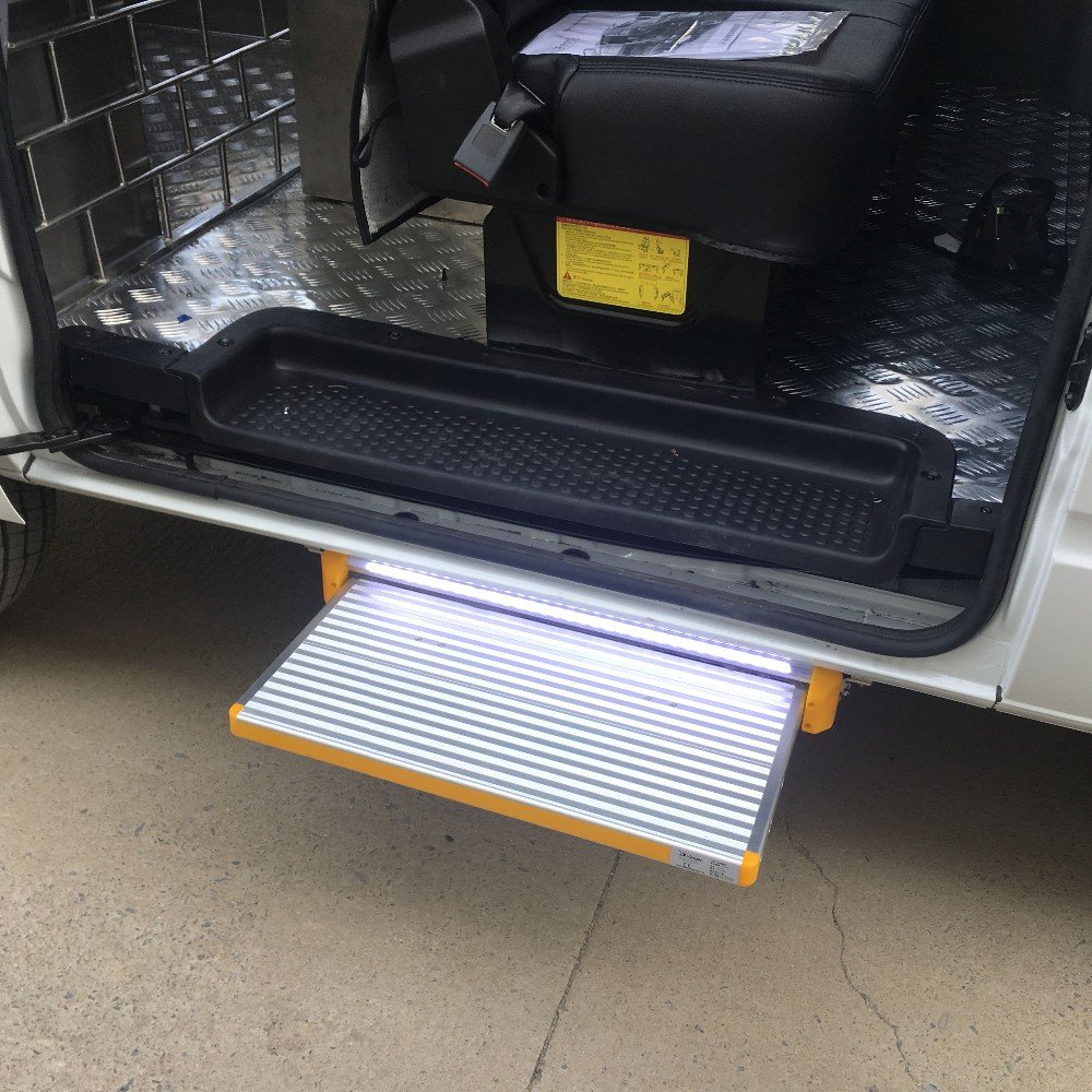 Electric Automatic Van Sliding Step RV Caravan Camper Door Slide Footboard Step for Trailer Motorhome 250kg Capacity 12V Motor
