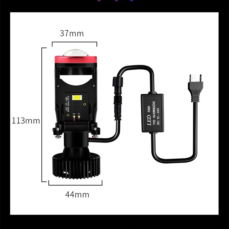 H4 Headlight Bulbs Y7 Y7D Y8 Canbus Faro Luces Mini Lens H4 Mini Led Lens Projector Headlight Led H4
