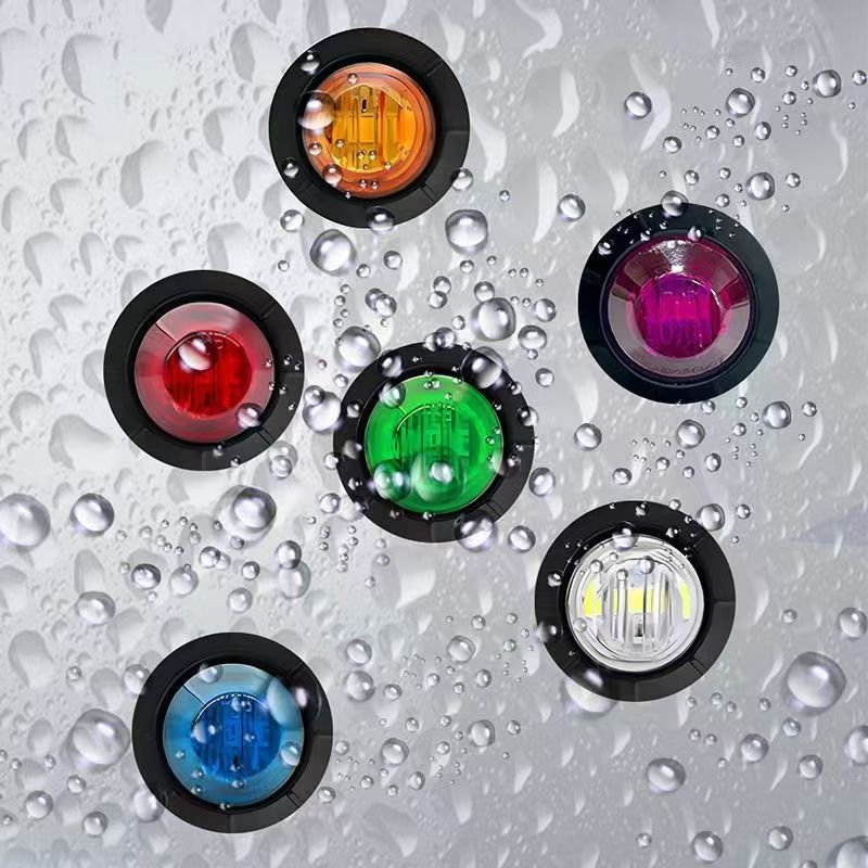 12V 24V Hot Sale Colorful 3/4 Inch Marker Light LED Side Positioning Lights for Bus Truck Trailer Lorry 3/4'' Sidelights