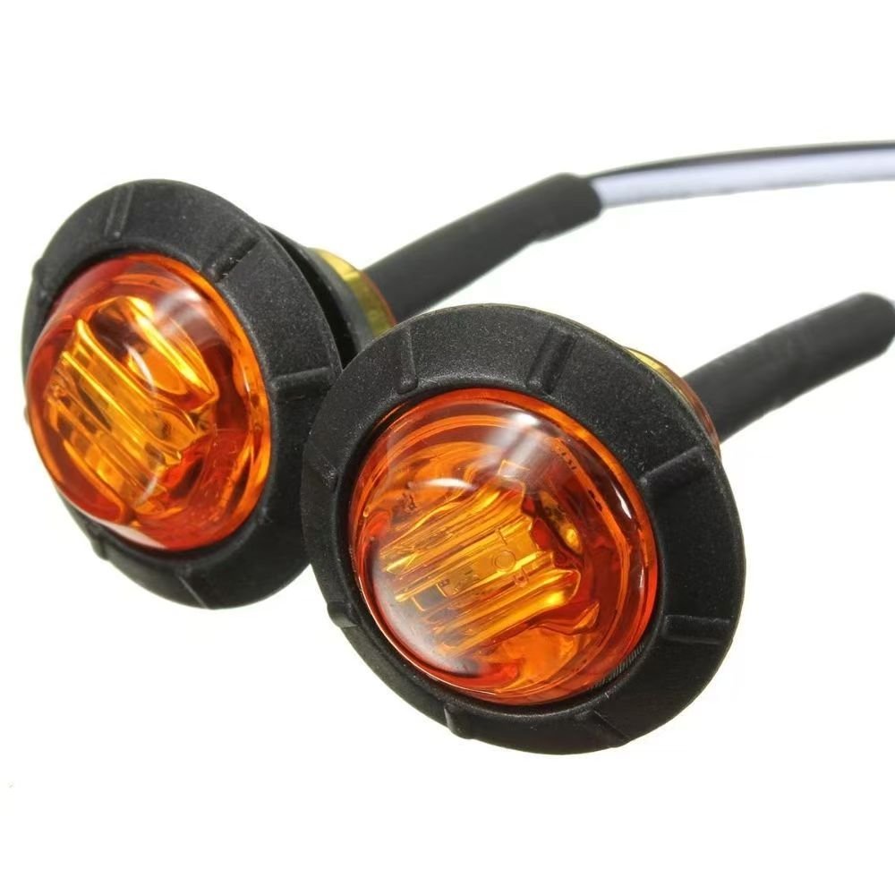 12V 24V Hot Sale Colorful 3/4 Inch Marker Light LED Side Positioning Lights for Bus Truck Trailer Lorry 3/4'' Sidelights