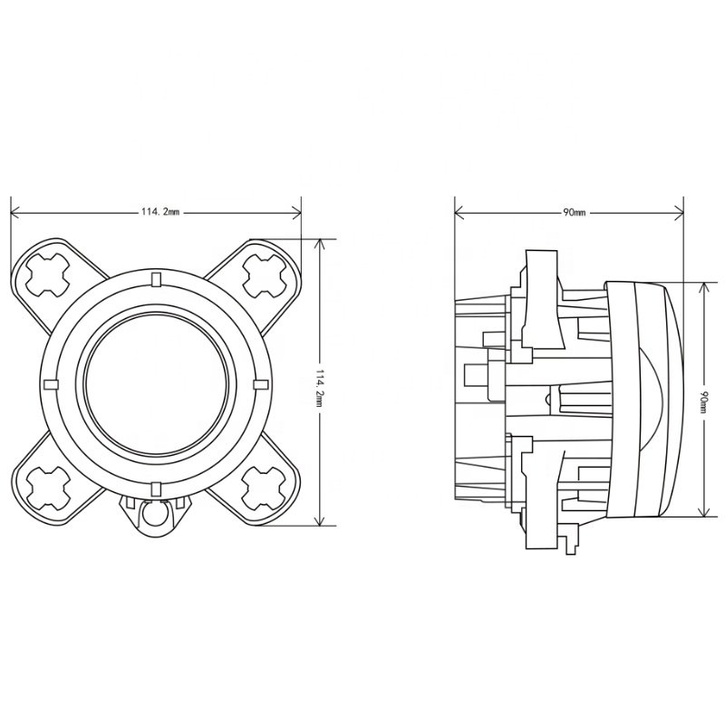 ECE R149 ECE R148 90mm Hella L4060 Bi-LED Round Headlight Module with Position Light for Mercedes-Benz ECONIC