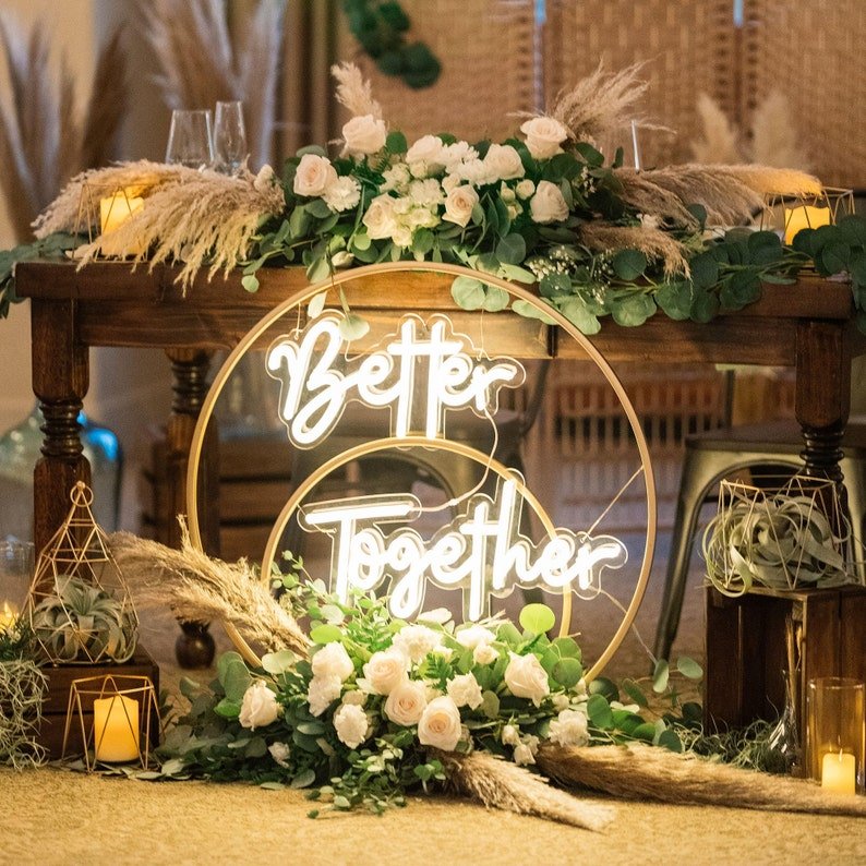Most Popular Let's Party Custom Made Wedding 3D Acrylic Decorative LED Flexible Neon Sign Letters