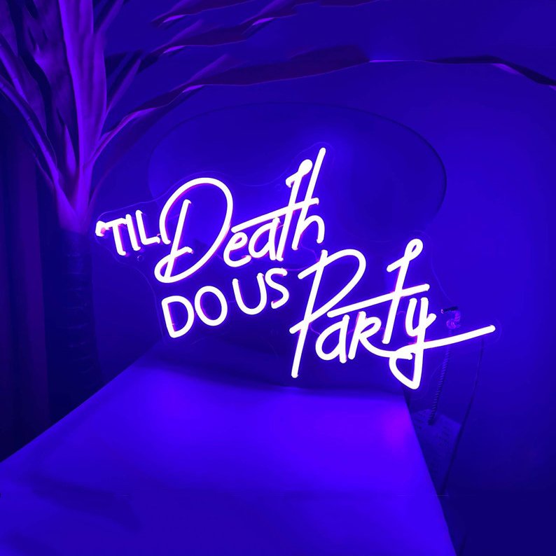 Most Popular Let's Party Custom Made Wedding 3D Acrylic Decorative LED Flexible Neon Sign Letters