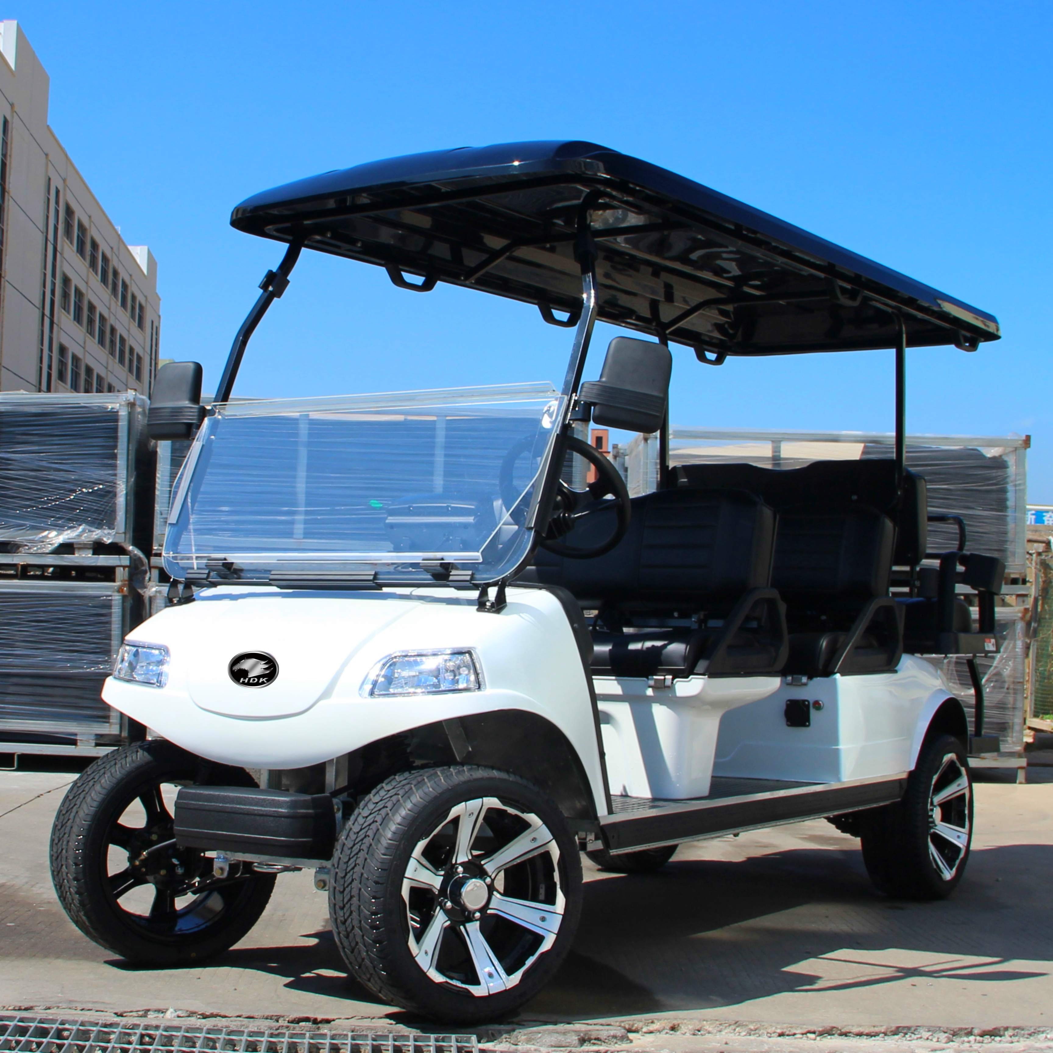 Wheel Drive Vehicle HDK EVOLUTION Sightseeing Bus Car 6 Seat Lithium Battery for Sale People Electric Golf Cart