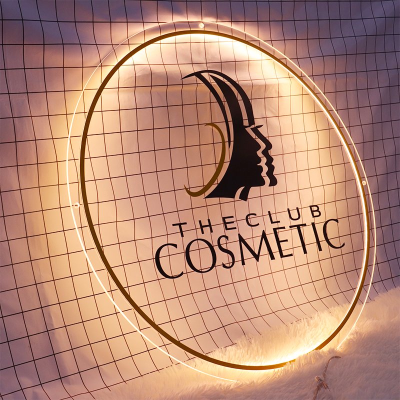 Business Advertising Custom Logo Letter Light Box Wall Mounted Acrylic Board Customization LED Illuminated Neon Sign