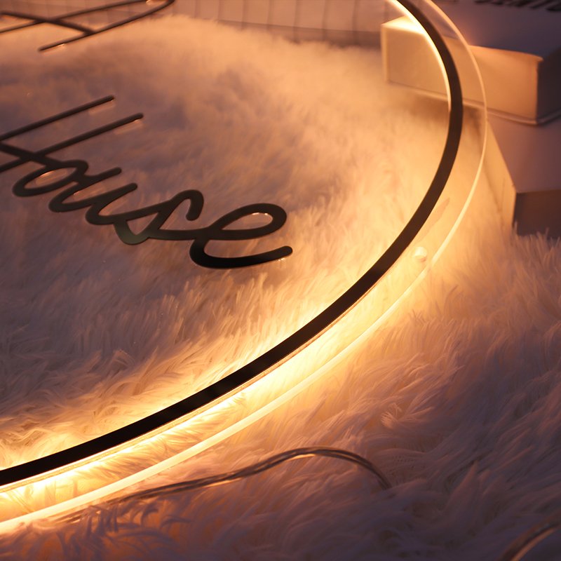 Business Advertising Custom Logo Letter Light Box Wall Mounted Acrylic Board Customization LED Illuminated Neon Sign
