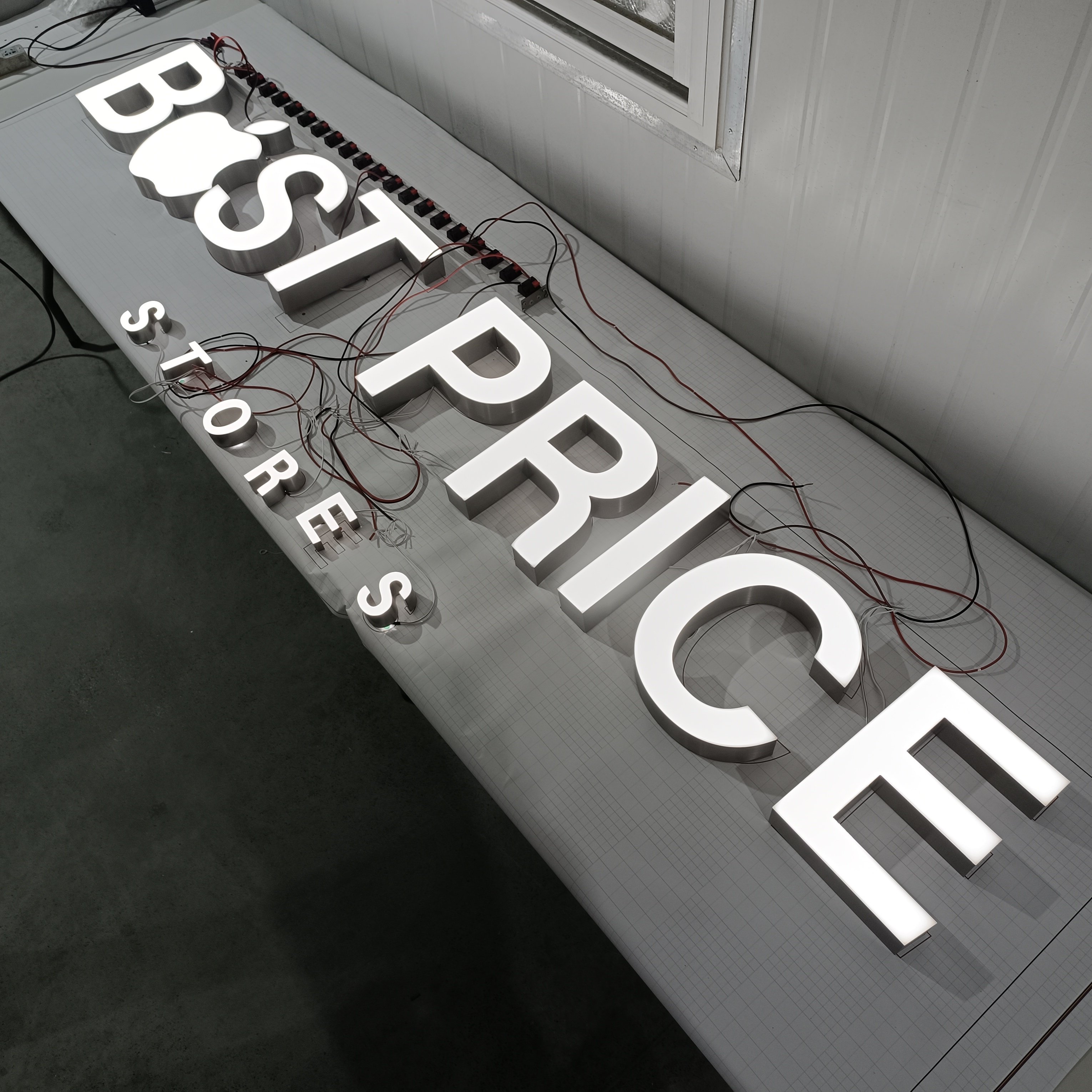 Outdoor Manufacturers Custom Advertising Sign Metal Channel Led Letter Signs Led Lit Letter Shop Signs