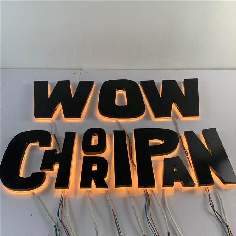 3D LED Metal Luminous Acrylic Sign Letters Free Custom LED Letters for Logo Indoor and Outdoor