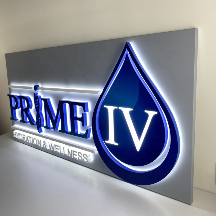 3D LED Metal Luminous Acrylic Sign Letters Free Custom LED Letters for Logo Indoor and Outdoor