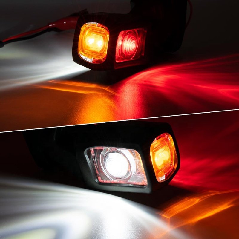 Wholesale 10-30v Trailer Truck Lorry Red Amber White Led Bar Lights Rubber Stalk Lamp Side Marker Outline External Light Emark