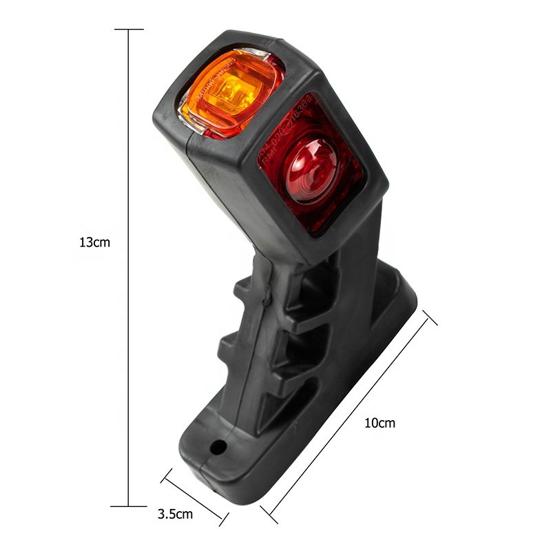 Wholesale 10-30v Trailer Truck Lorry Red Amber White Led Bar Lights Rubber Stalk Lamp Side Marker Outline External Light Emark