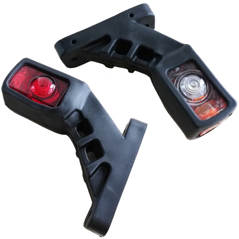 Wholesale 10-30v Trailer Truck Lorry Red Amber White Led Bar Lights Rubber Stalk Lamp Side Marker Outline External Light Emark