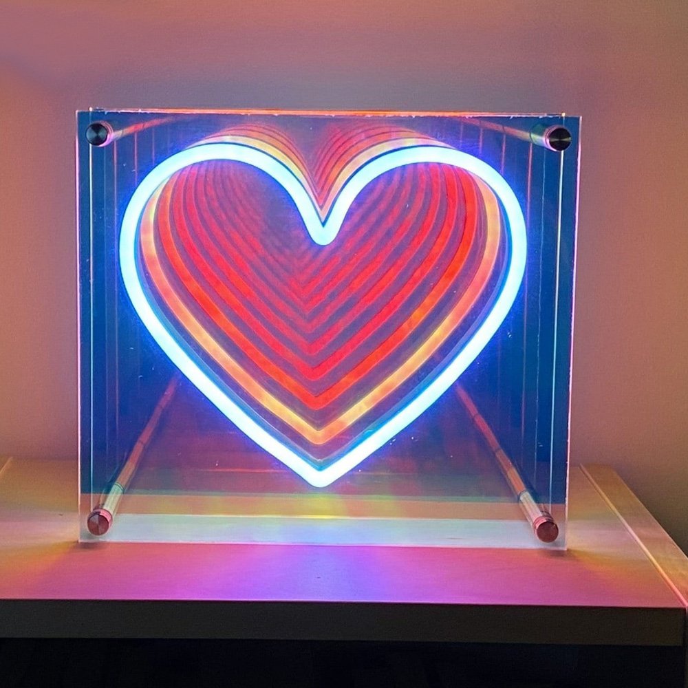 No MOQ New Design Custom Neon Wall Hanging Acrylic LED Mirror Letters Logo Custom Made Infinite Neon Sign