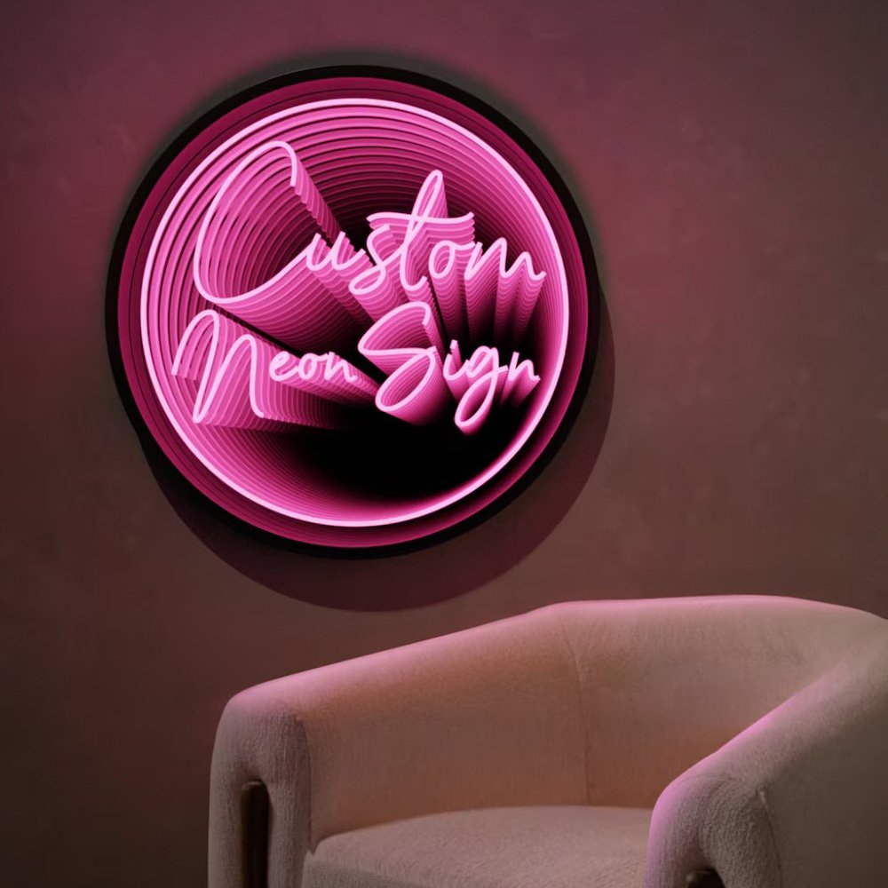 No MOQ New Design Custom Neon Wall Hanging Acrylic LED Mirror Letters Logo Custom Made Infinite Neon Sign