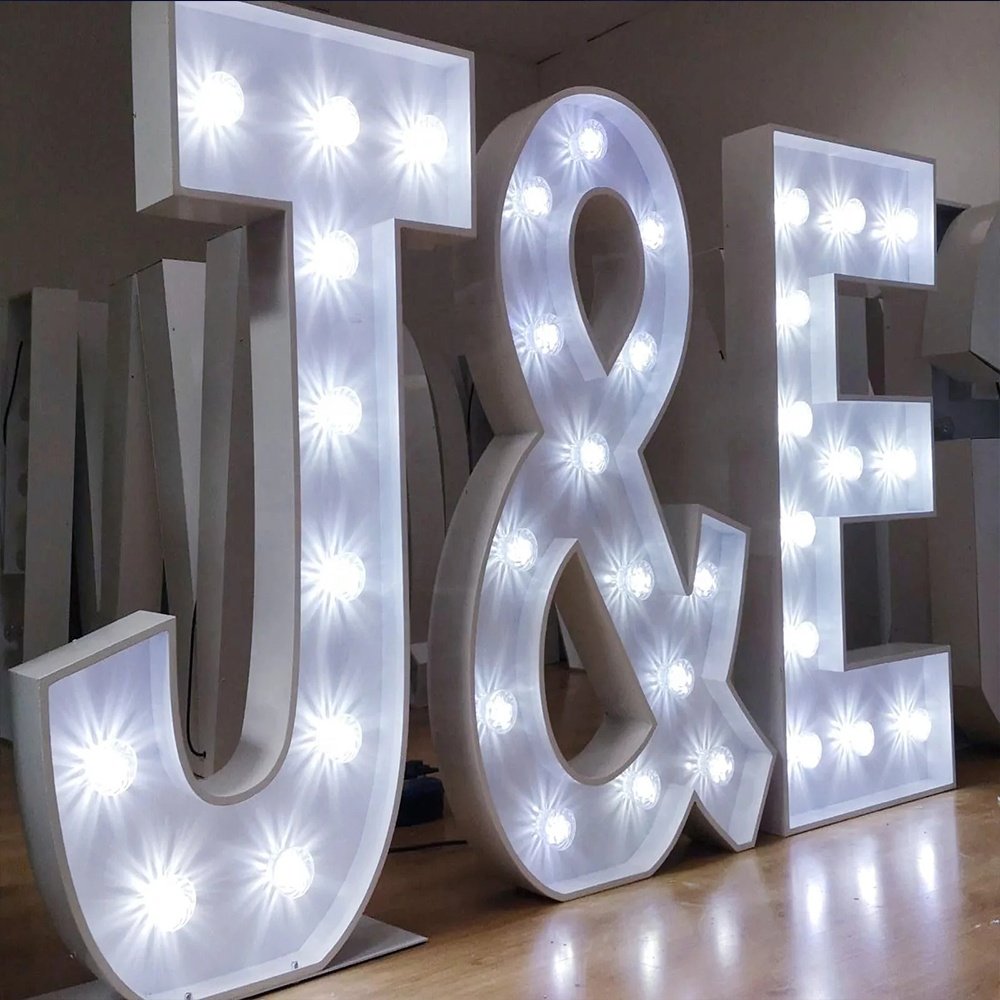 Hot Sales Support Oem Outdoor Waterproof Numbers Logo Led Sign Light up Lights Birthday Marquee Letters