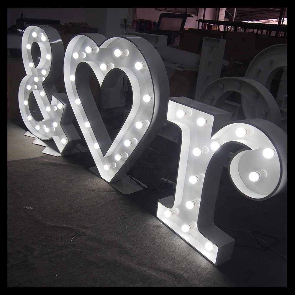 Hot Sales Support Oem Outdoor Waterproof Numbers Logo Led Sign Light up Lights Birthday Marquee Letters