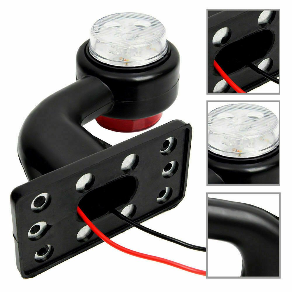 12V 24V LED Clearance Lights Trailer Tractor Truck Position Parking Side Marker Lamps White Red Rear Lamps Car Light Accessories