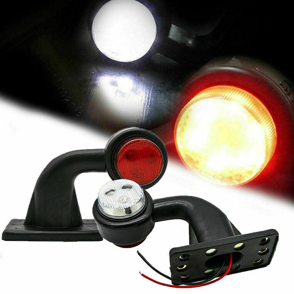 12V 24V LED Clearance Lights Trailer Tractor Truck Position Parking Side Marker Lamps White Red Rear Lamps Car Light Accessories